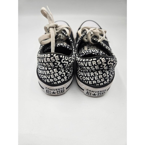 Converse All Star Black and White Logo Canvas Sneakers Shoes Size 6‎ Low Top - Picture 3 of 10